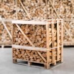 Bois de chauffage d'aulne séché – 25 cm Demi-palette